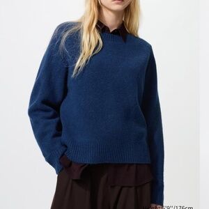 Uniqlo Souffle Yarn Sweater - Blue, Size S